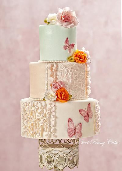 Butterfly Blush - Cake Central Magazine Vol.4 Issue 2 - Cake by Steel Penny Cakes, Elysia Smith