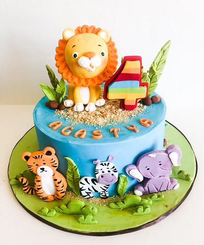 Jungle theme !  - Cake by Somoshree Khandekar 