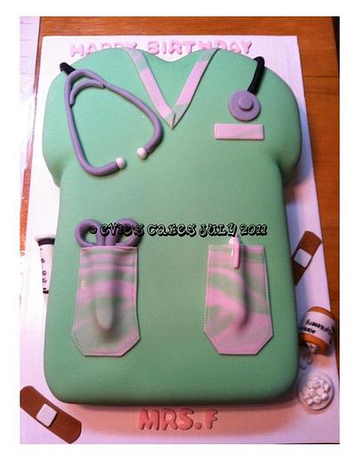 Scrub Top Cake - Cake by BlueFairyConfections