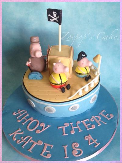 Grandpa Pigs Boat - Cake by Zoepop