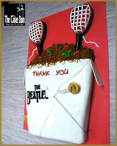  Lacrosse/The Beatles/Chinese Food - Bar Mitzvah cake - Cake by TheCakeDon