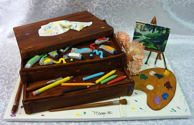 Artist painter box. - Cake by Gil