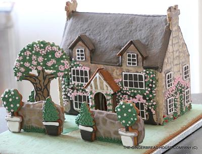 Spring and Easter English gingerbread cottage - Cake by Sayitwithginger