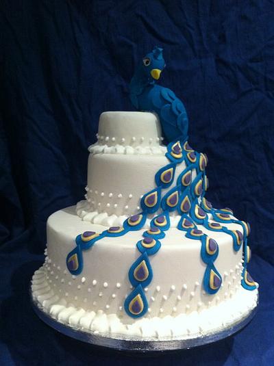 peacock wedding cake - Cake by Torta Express 