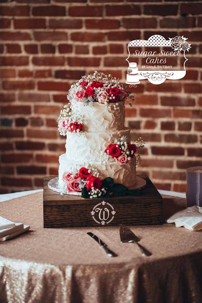 Textured Wedding - Cake by Sugar Sweet Cakes
