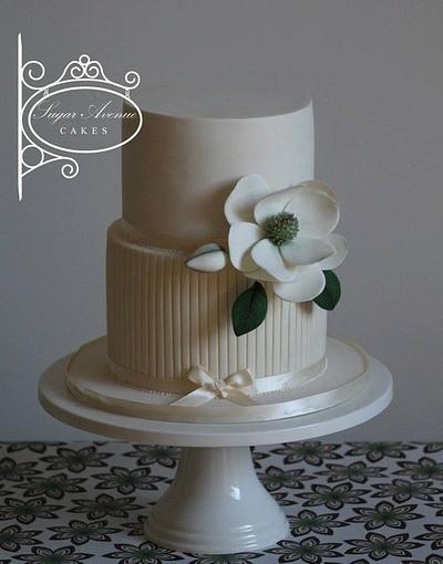 Elegant Magnolia  - Cake by Sugar Avenue Cakes 