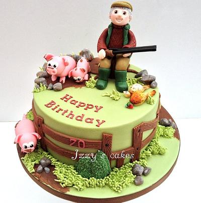 Pig farmer and hunting enthusiast! - Cake by The Rosehip Bakery