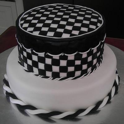 Black & White Checker Cake - Cake by BellaCakes & Confections