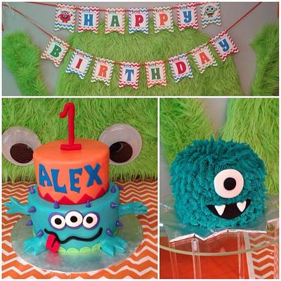 Monster Birthday Cake - Cake by Jamie Cupcakes