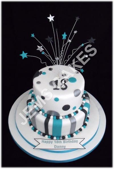 18th spots & stripes - Cake by Cakemaker1965