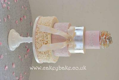 Pale Pink Wedding Cake - Cake by CakeyBake (Kirsty Low)