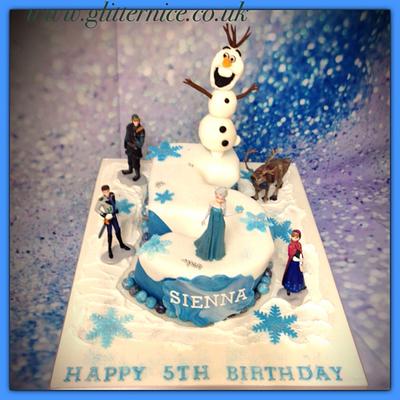 Frozen number 5 cake - Cake by Alli Dockree
