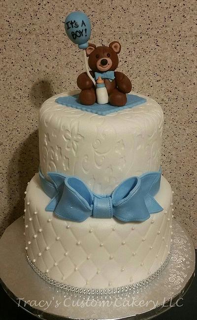 Boy Baby Shower Cake  - Cake by Tracy's Custom Cakery LLC