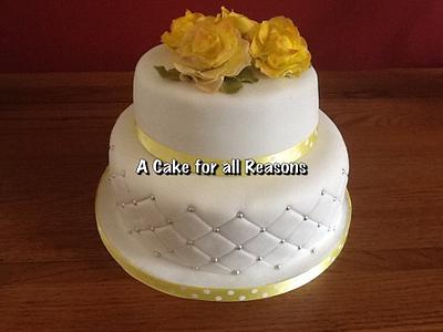 Yellow Roses - Cake by Dawn Wells
