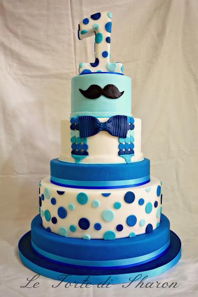 Blue mustache cake - Cake by LeTortediSharon