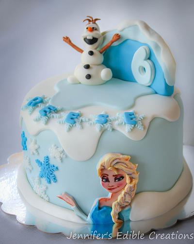 Frozen Birthday Cake - Cake by Jennifer's Edible Creations