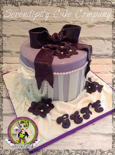 Purple Bow Cake  - Cake by Serendipity Cake Company 