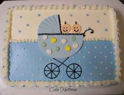 Twin Boy Baby Shower - Cake by Donna Tokazowski- Cake Hatteras, Martinsburg WV