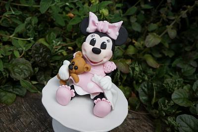 Baby Minnie Mouse Cake Topper - Cake by Let's Eat Cake