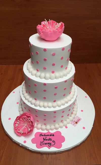 Polka Wedding Cake  - Cake by Michelle's Sweet Temptation