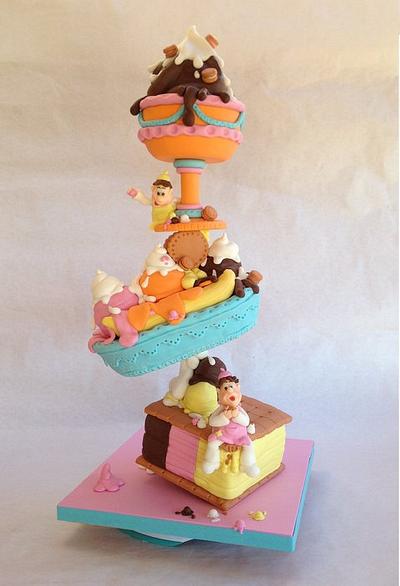 Ice Cream Party - Tower Cake - Cake by Puckycakes