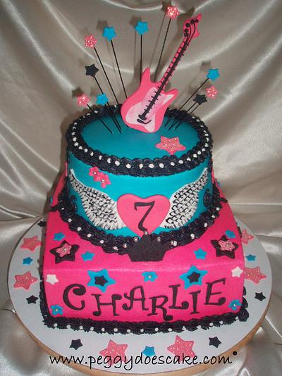 Charlie's Rocker Girl Cake - Cake by Peggy Does Cake