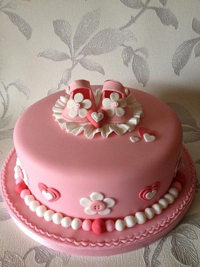 Baby shoes cake - Cake by Claire's Cakes and Bakes