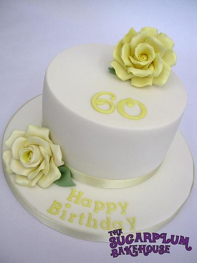 Lemon & White 60th Birthday Cake - Cake by Sam Harrison