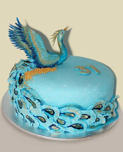Peacock Cake - Cake by Urszula Landowska