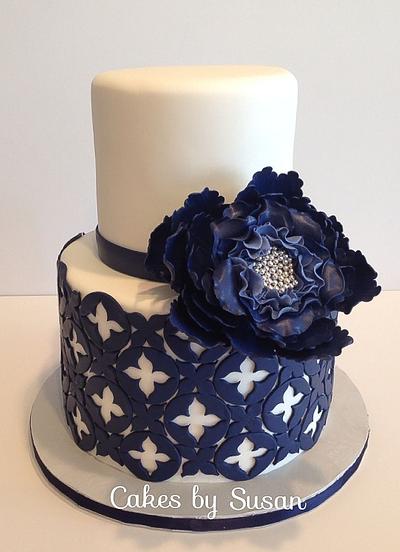 Blue wedding cake - Cake by Skmaestas