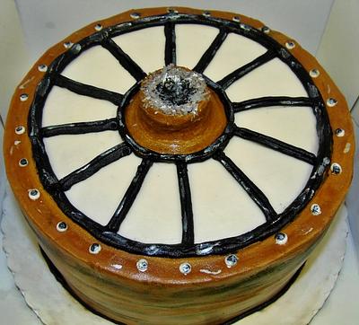 Wagon Wheel in 100% buttercream - Cake by Nancys Fancys Cakes & Catering (Nancy Goolsby)