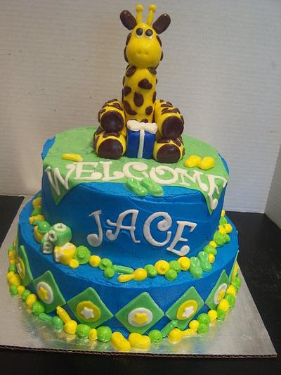 giraffe baby shower - Cake by sweettooth