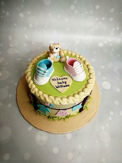 Baby shower cake  - Cake by Rebecca29