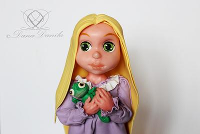 Rapunzel doll from sugar paste - Cake by Dana Danila