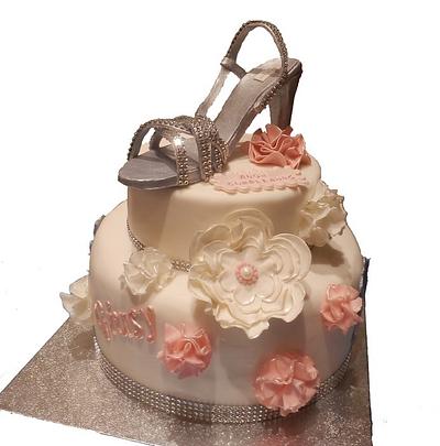 birthday cake with shoe - Cake by sweet_sugar_crazy