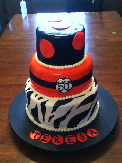 Zebra 50th cake - Cake by Dayna Robidoux
