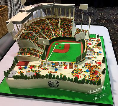 Baseball Field and Stadium - Cake by Mississippi Sweets
