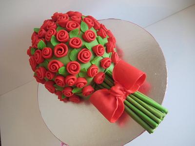Anniversary Rose Bouquet - Cake by BAKED