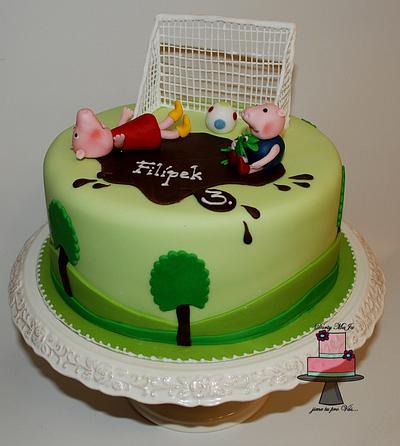 Peppa Pig and football - Cake by Marie