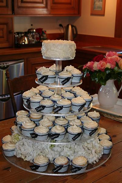 Tagged wedding cupcakes - Cake by BeesNees