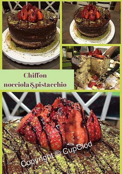 Chiffon pistacchio e fragole  - Cake by CupClod Cake Design