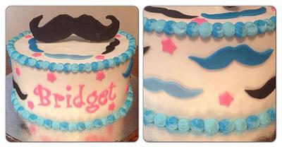 Mustache Themed Birthday Cake - Cake by Tracy's Custom Cakery LLC