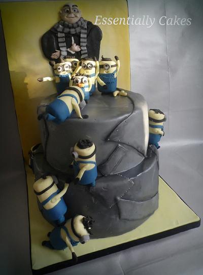 Gru and his Minions - Cake by Essentially Cakes