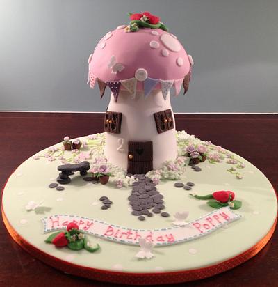 Pretty toadstool cake - Cake by TheDaisyChainBakery