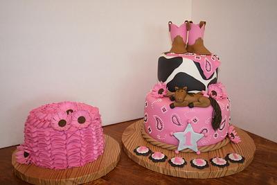Cowgirl First Birthday Cake - Cake by Sunrise Cakes