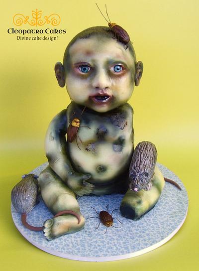 Happy Halloween creepy doll cake - Cake by Cleopatra cakes