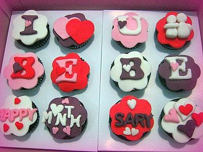 pre valentines cupcake toppers - Cake by susana reyes