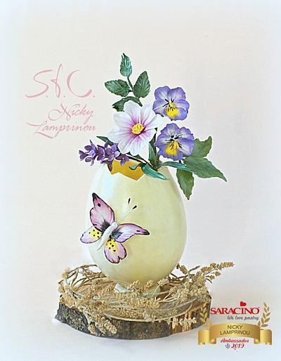 EASTER EGG - Cake by Sugar  flowers Creations
