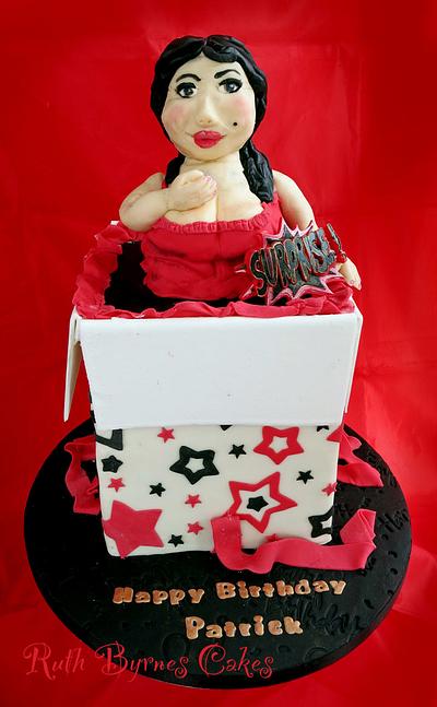 Lady in a gift box - Cake by Ruth Byrnes