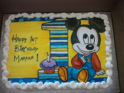 Mickey Mouse Sheet cake - Cake by ThePaintedFlour